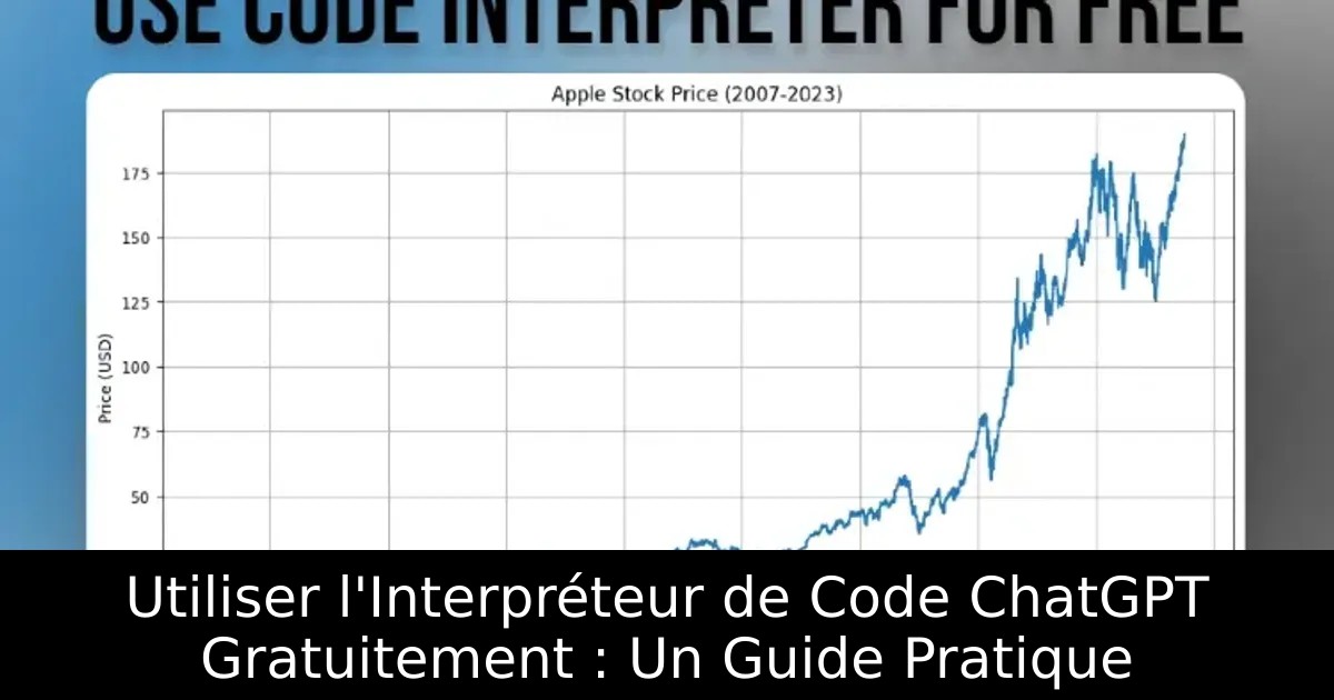 Utiliser l&rsquo;Interpréteur de Code ChatGPT Gratuitement : Un Guide Pratique