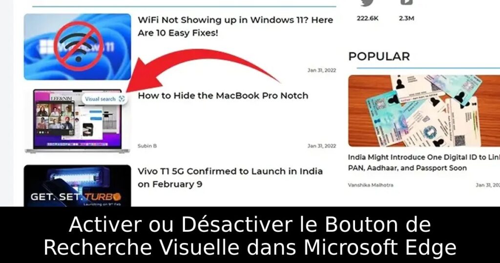 Activer ou Désactiver le Bouton de Recherche Visuelle dans Microsoft Edge