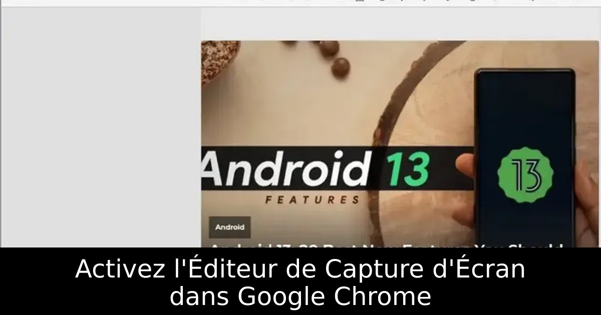 Activez l&rsquo;Éditeur de Capture d&rsquo;Écran dans Google Chrome