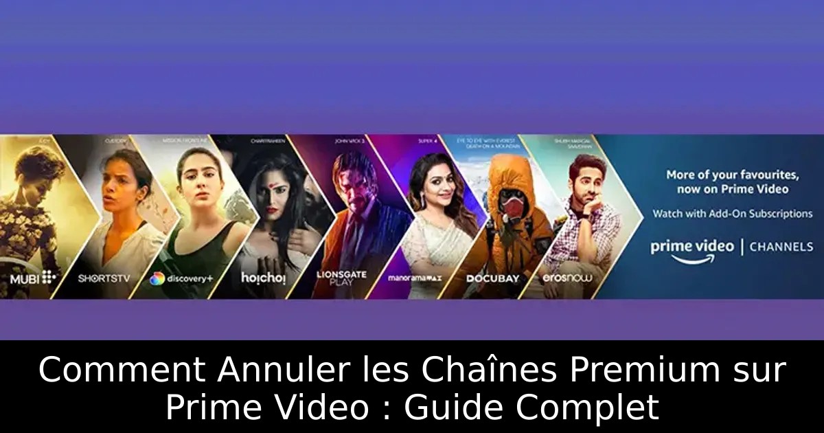 Comment Annuler les Chaînes Premium sur Prime Video : Guide Complet