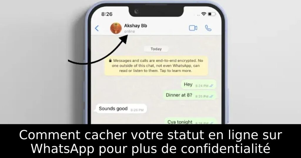 Comment cacher votre statut en ligne sur WhatsApp pour plus de confidentialité