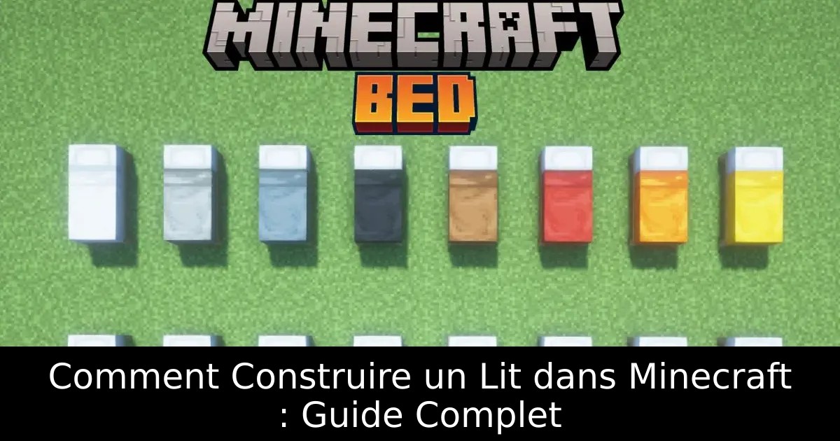 Comment Construire un Lit dans Minecraft : Guide Complet