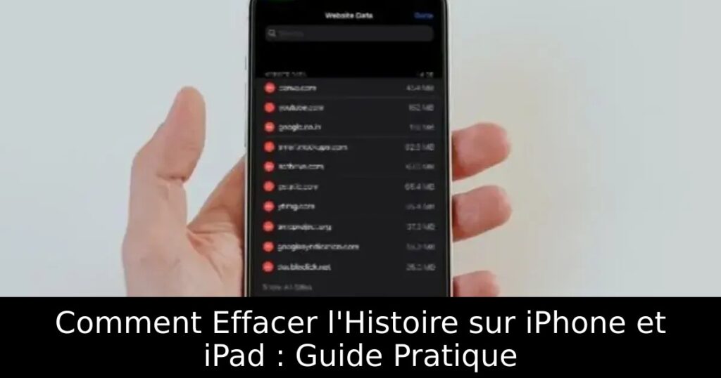 Comment Effacer l&rsquo;Histoire sur iPhone et iPad : Guide Pratique