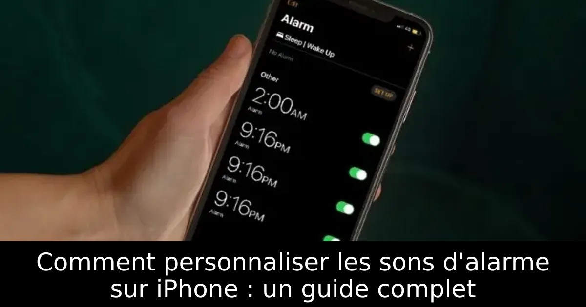 Comment personnaliser les sons d&rsquo;alarme sur iPhone : un guide complet