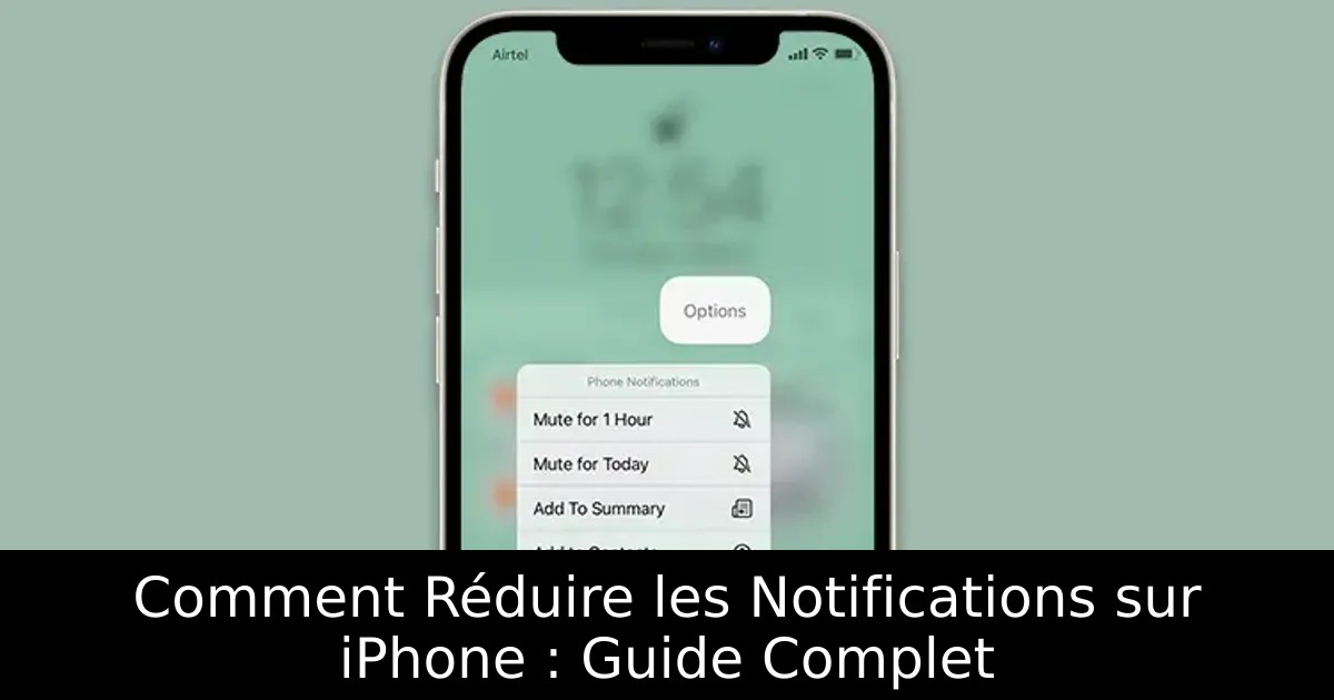 Comment Réduire les Notifications sur iPhone : Guide Complet