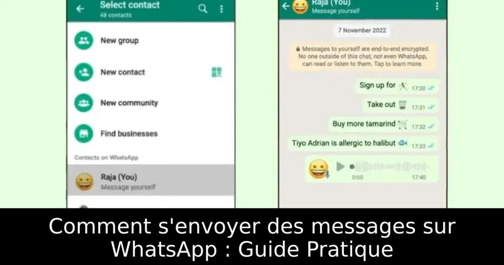 Comment s&rsquo;envoyer des messages sur WhatsApp : Guide Pratique