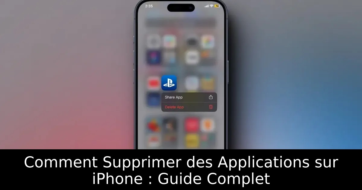 Comment Supprimer des Applications sur iPhone : Guide Complet