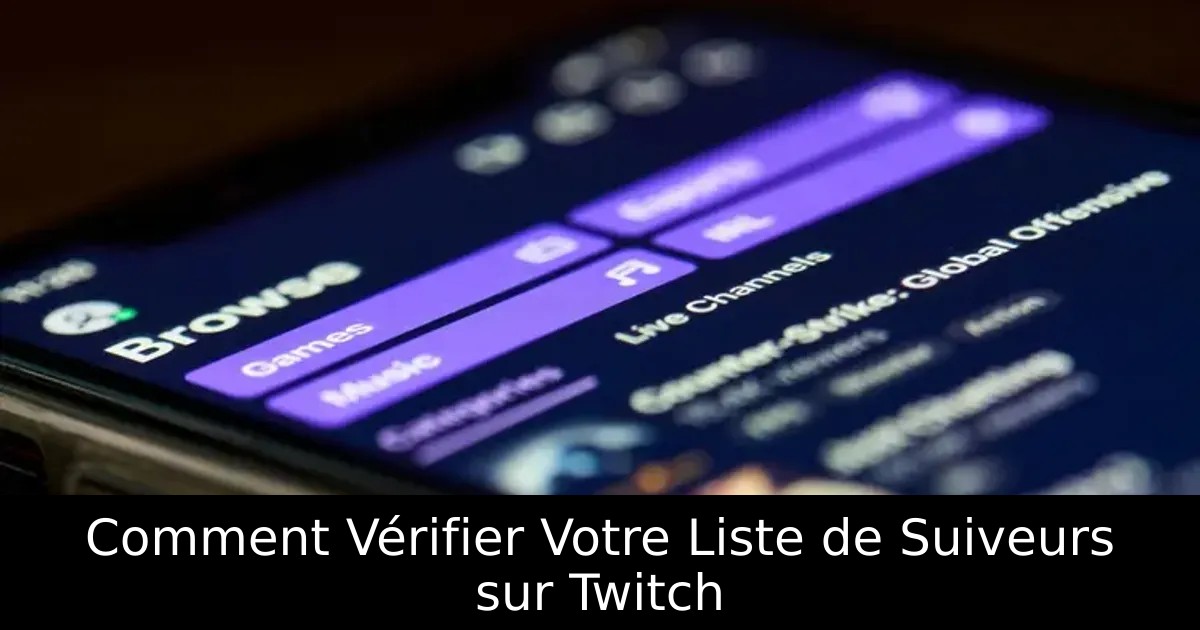 Comment Vérifier Votre Liste de Suiveurs sur Twitch