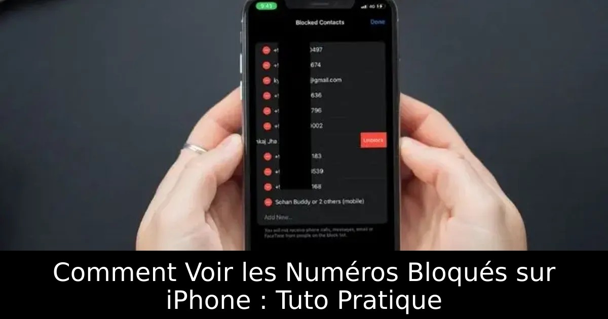 Comment Voir les Numéros Bloqués sur iPhone : Tuto Pratique