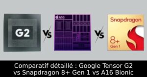 Comparatif détaillé : Google Tensor G2 vs Snapdragon 8+ Gen 1 vs A16 Bionic