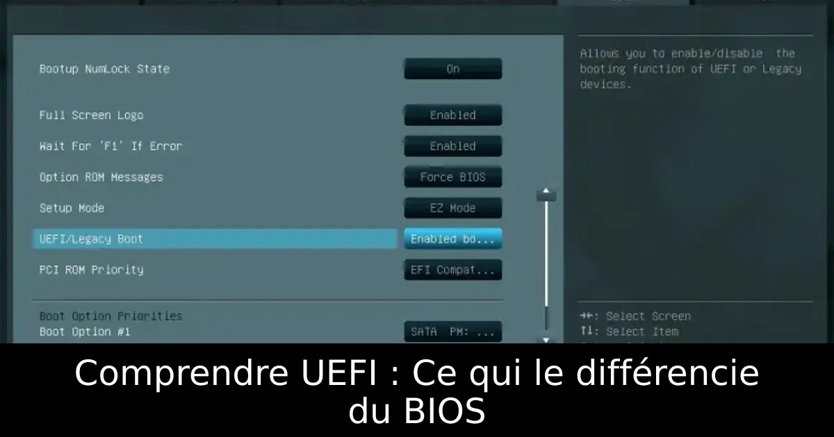 Comprendre UEFI : Ce qui le différencie du BIOS