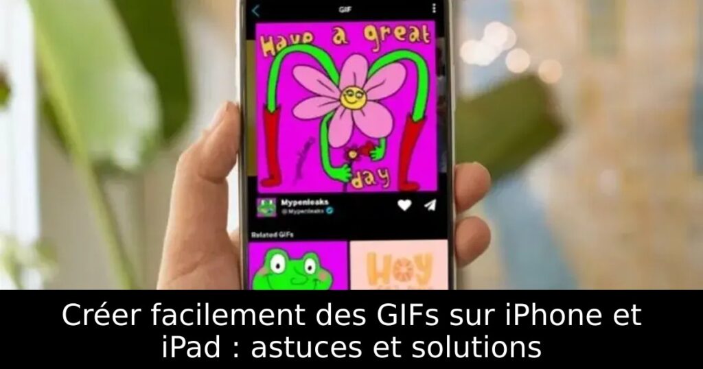 Créer facilement des GIFs sur iPhone et iPad : astuces et solutions