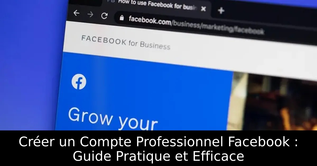 Créer un Compte Professionnel Facebook : Guide Pratique et Efficace