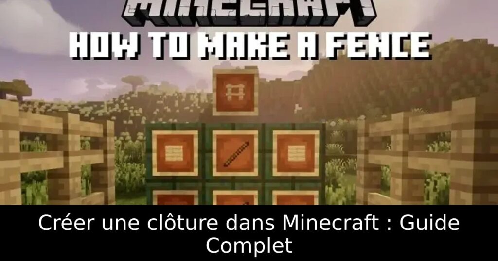 Créer une clôture dans Minecraft : Guide Complet