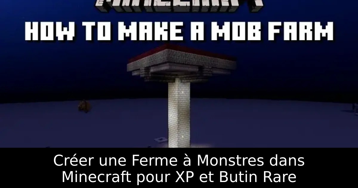 Créer une Ferme à Monstres dans Minecraft pour XP et Butin Rare