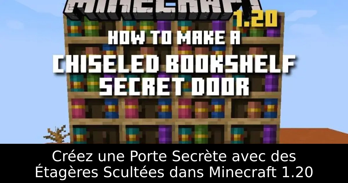 Créez une Porte Secrète avec des Étagères Scultées dans Minecraft 1.20