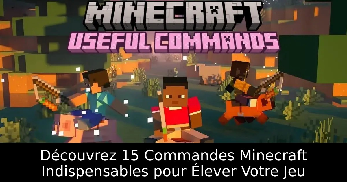Découvrez 15 Commandes Minecraft Indispensables pour Élever Votre Jeu