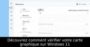 Découvrez comment vérifier votre carte graphique sur Windows 11