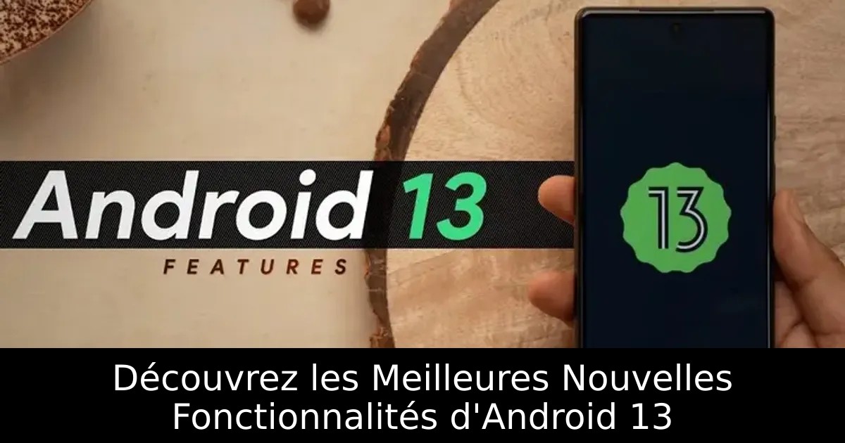 Découvrez les Meilleures Nouvelles Fonctionnalités d&rsquo;Android 13