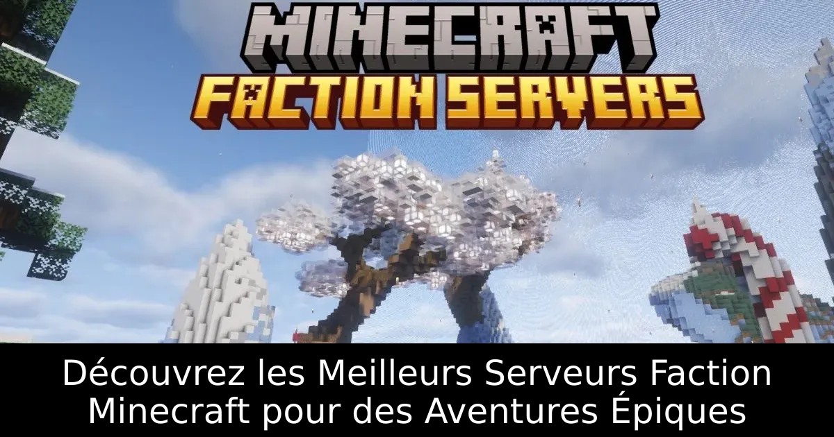 Découvrez les Meilleurs Serveurs Faction Minecraft pour des Aventures Épiques
