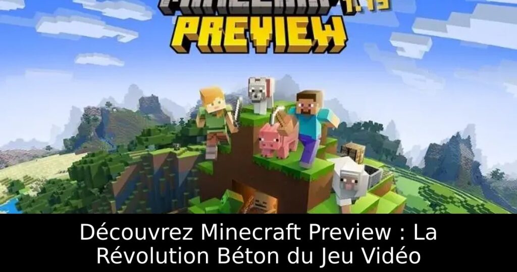 Découvrez Minecraft Preview : La Révolution Béton du Jeu Vidéo