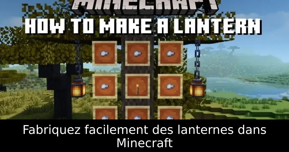 Fabriquez facilement des lanternes dans Minecraft