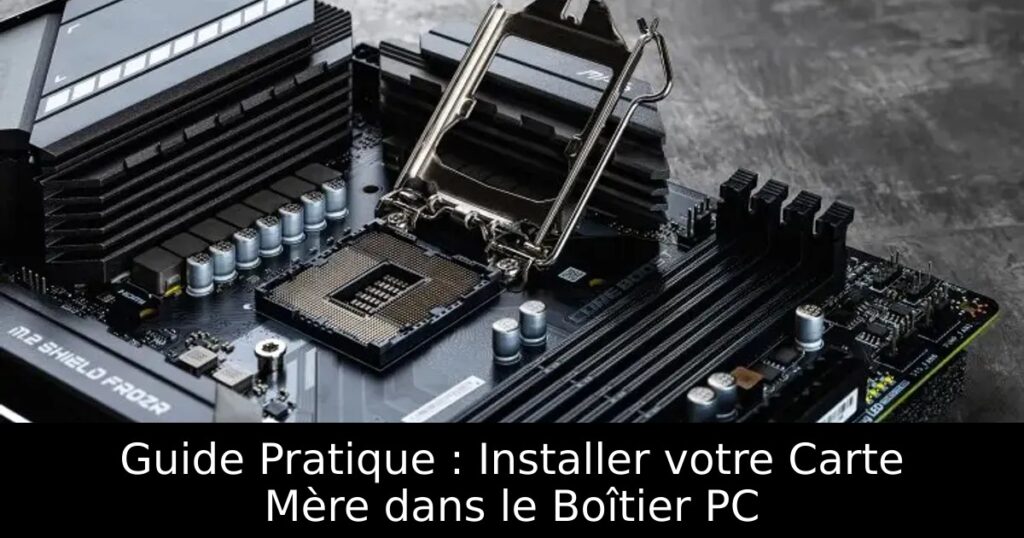 Guide Pratique : Installer votre Carte Mère dans le Boîtier PC