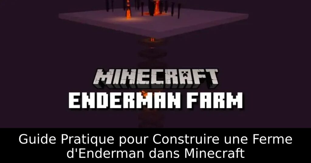 Guide Pratique pour Construire une Ferme d&rsquo;Enderman dans Minecraft
