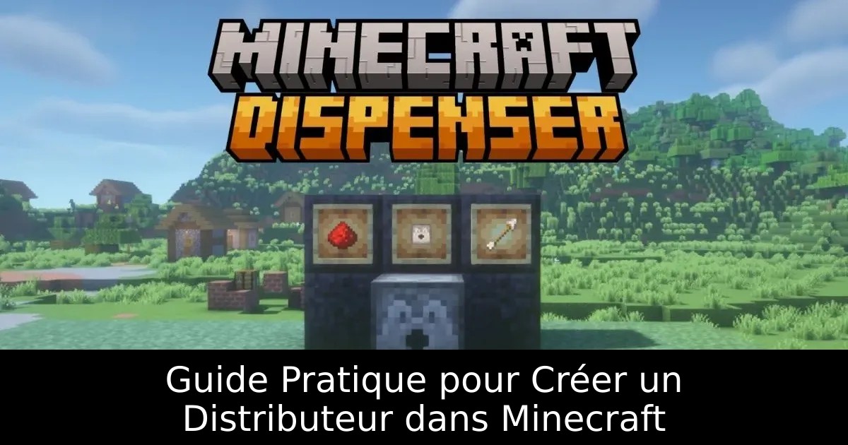 Guide Pratique pour Créer un Distributeur dans Minecraft