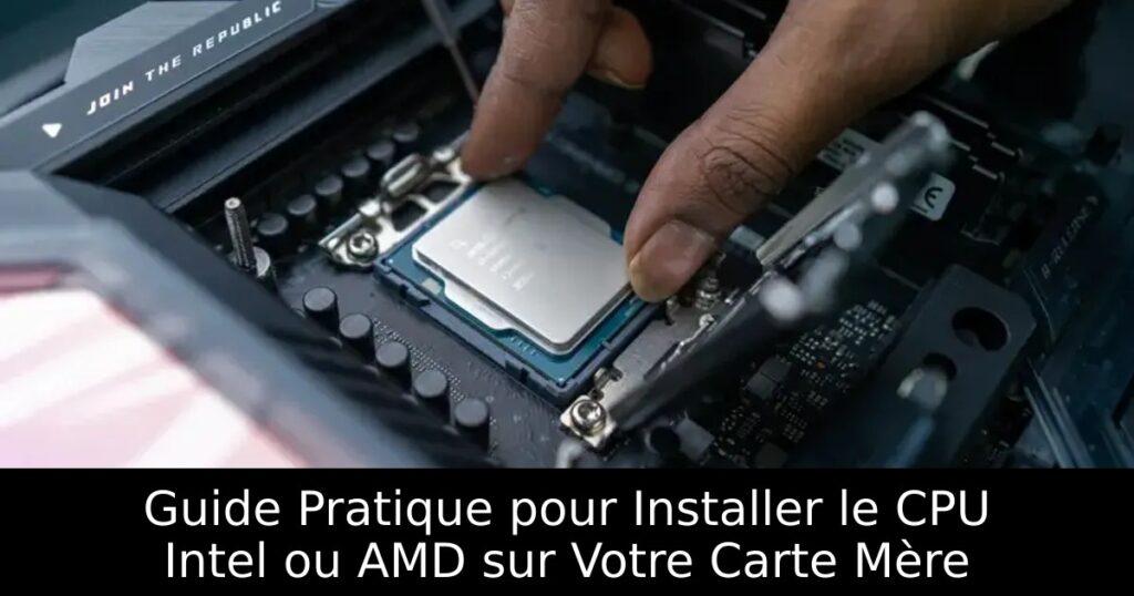 Guide Pratique pour Installer le CPU Intel ou AMD sur Votre Carte Mère