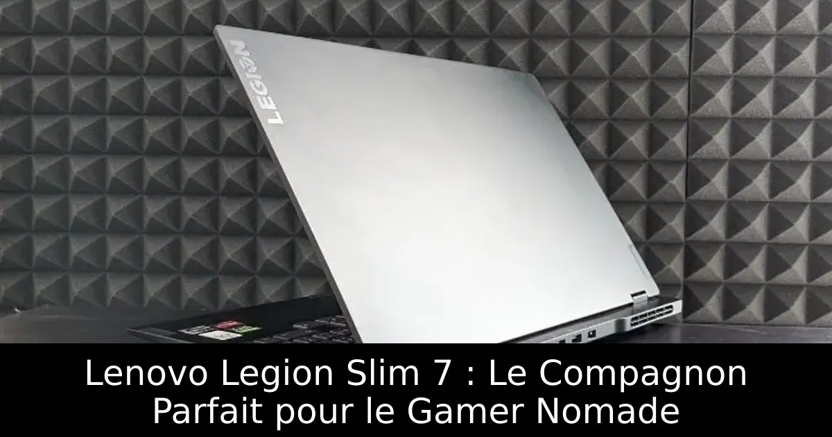 Lenovo Legion Slim 7 : Le Compagnon Parfait pour le Gamer Nomade