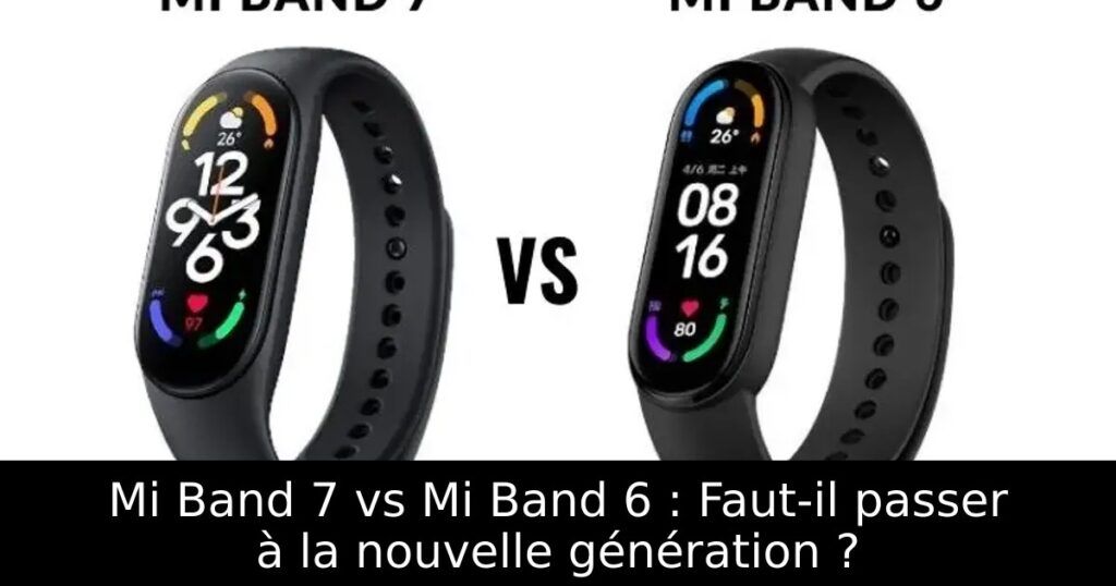 Mi Band 7 vs Mi Band 6 : Faut-il passer à la nouvelle génération ?