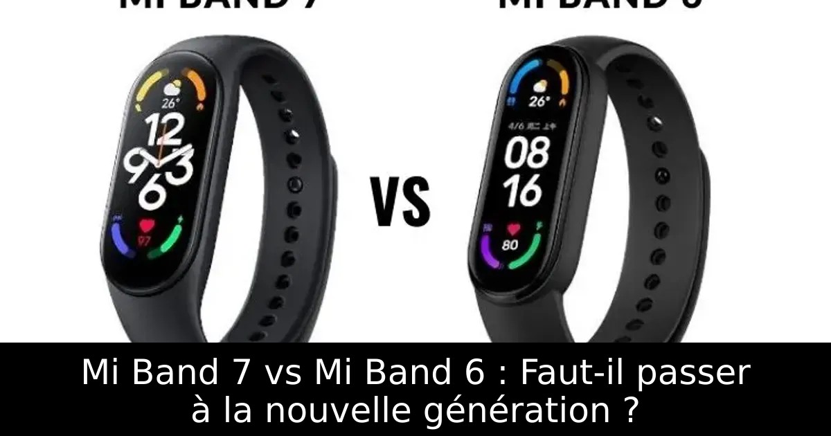 Mi Band 7 vs Mi Band 6 : Faut-il passer à la nouvelle génération ?