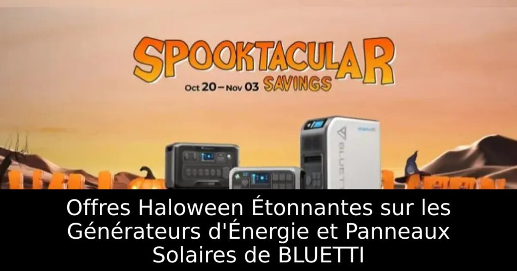Offres Haloween Étonnantes sur les Générateurs d&rsquo;Énergie et Panneaux Solaires de BLUETTI