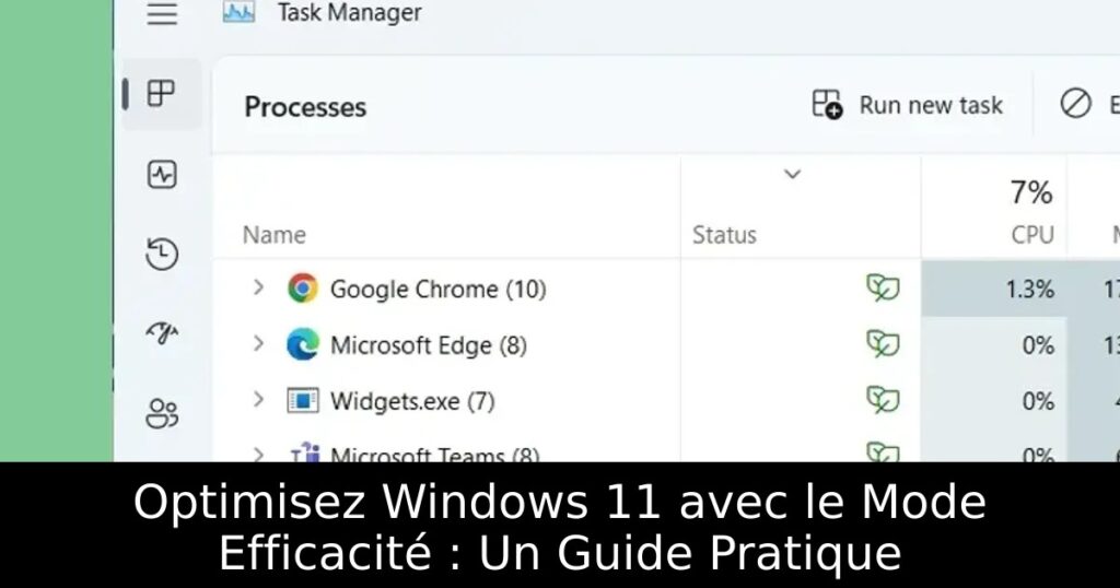 Optimisez Windows 11 avec le Mode Efficacité : Un Guide Pratique