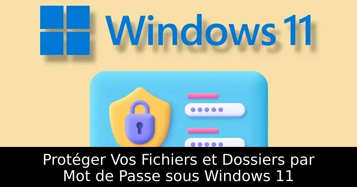 Protéger Vos Fichiers et Dossiers par Mot de Passe sous Windows 11