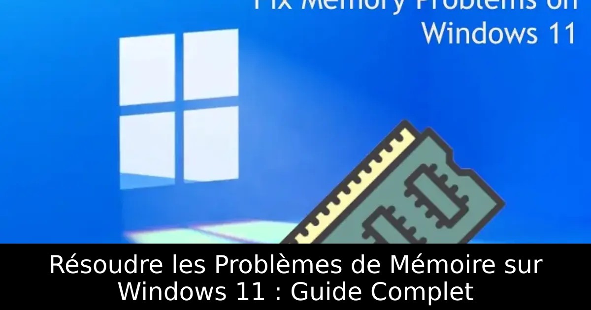 Résoudre les Problèmes de Mémoire sur Windows 11 : Guide Complet