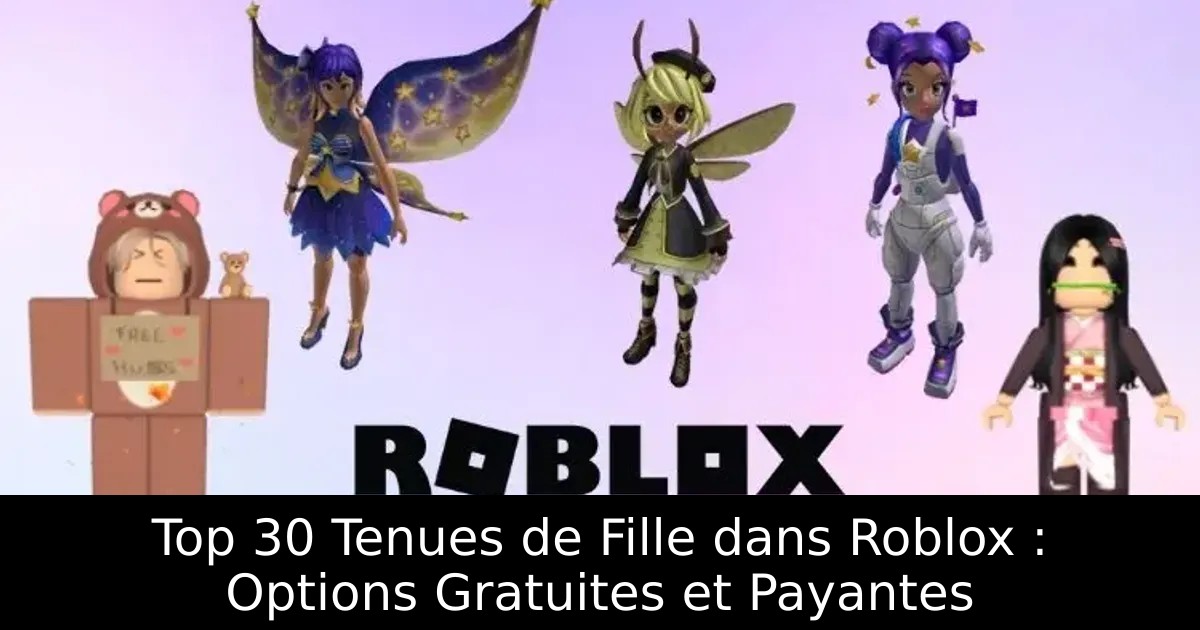 Top 30 Tenues de Fille dans Roblox : Options Gratuites et Payantes