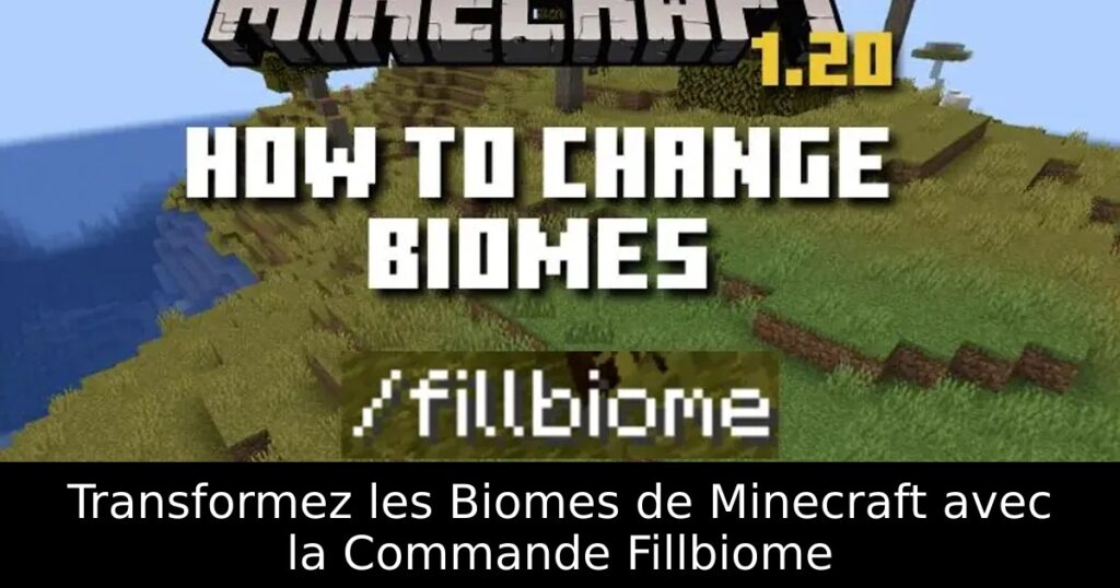 Transformez les Biomes de Minecraft avec la Commande Fillbiome