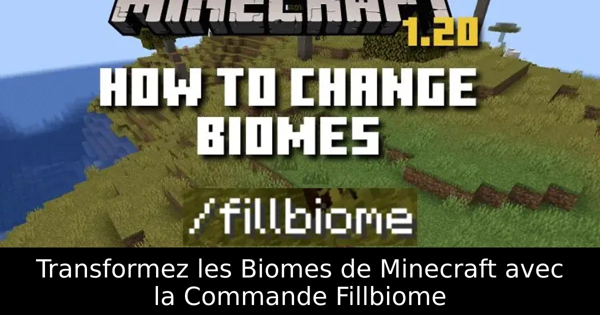Transformez les Biomes de Minecraft avec la Commande Fillbiome