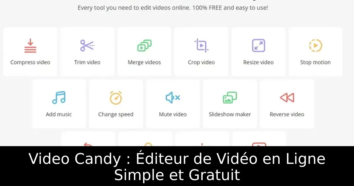 Video Candy : Éditeur de Vidéo en Ligne Simple et Gratuit
