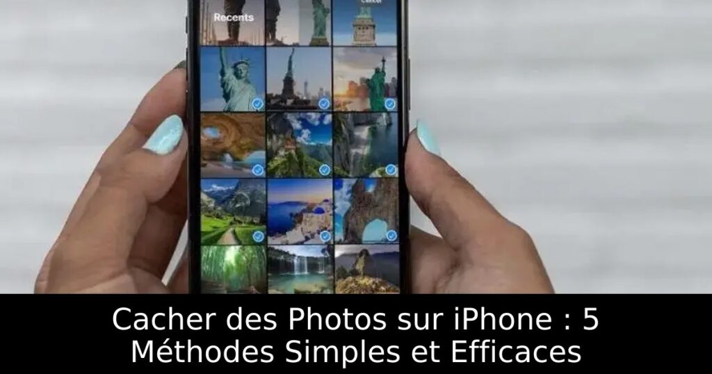 Cacher des Photos sur iPhone : 5 Méthodes Simples et Efficaces