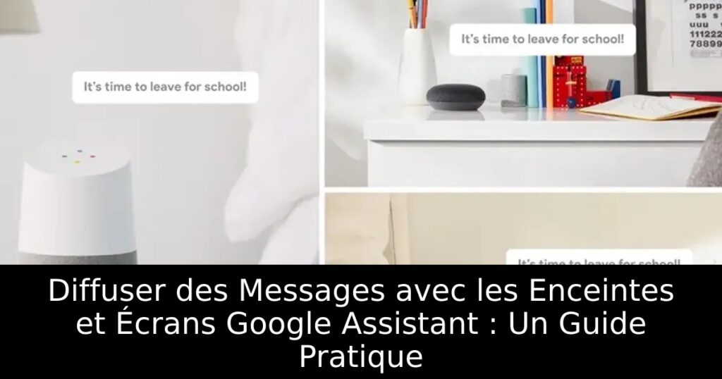 Diffuser des Messages avec les Enceintes et Écrans Google Assistant : Un Guide Pratique
