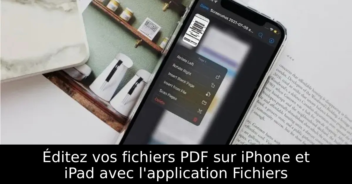 Éditez vos fichiers PDF sur iPhone et iPad avec l&rsquo;application Fichiers