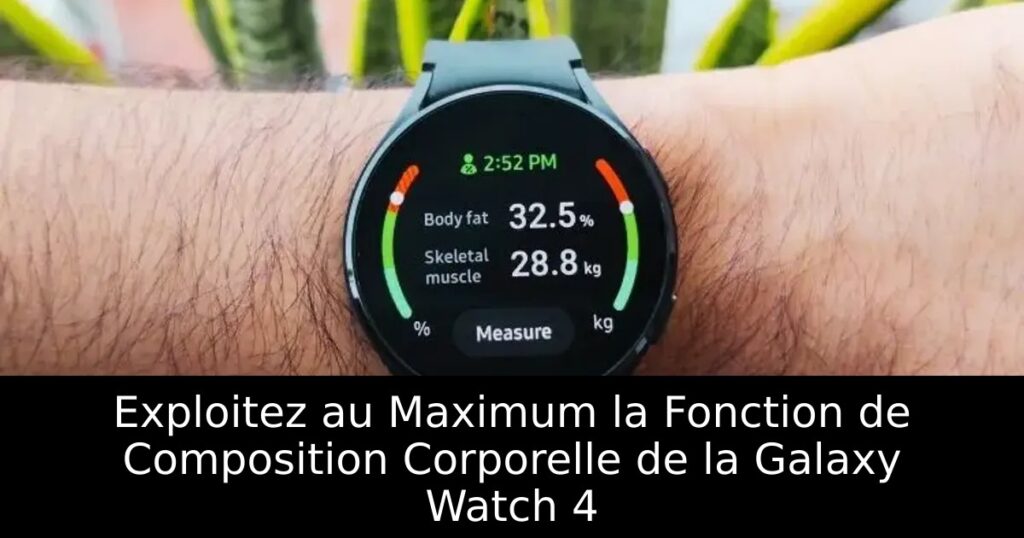 Exploitez au Maximum la Fonction de Composition Corporelle de la Galaxy Watch 4