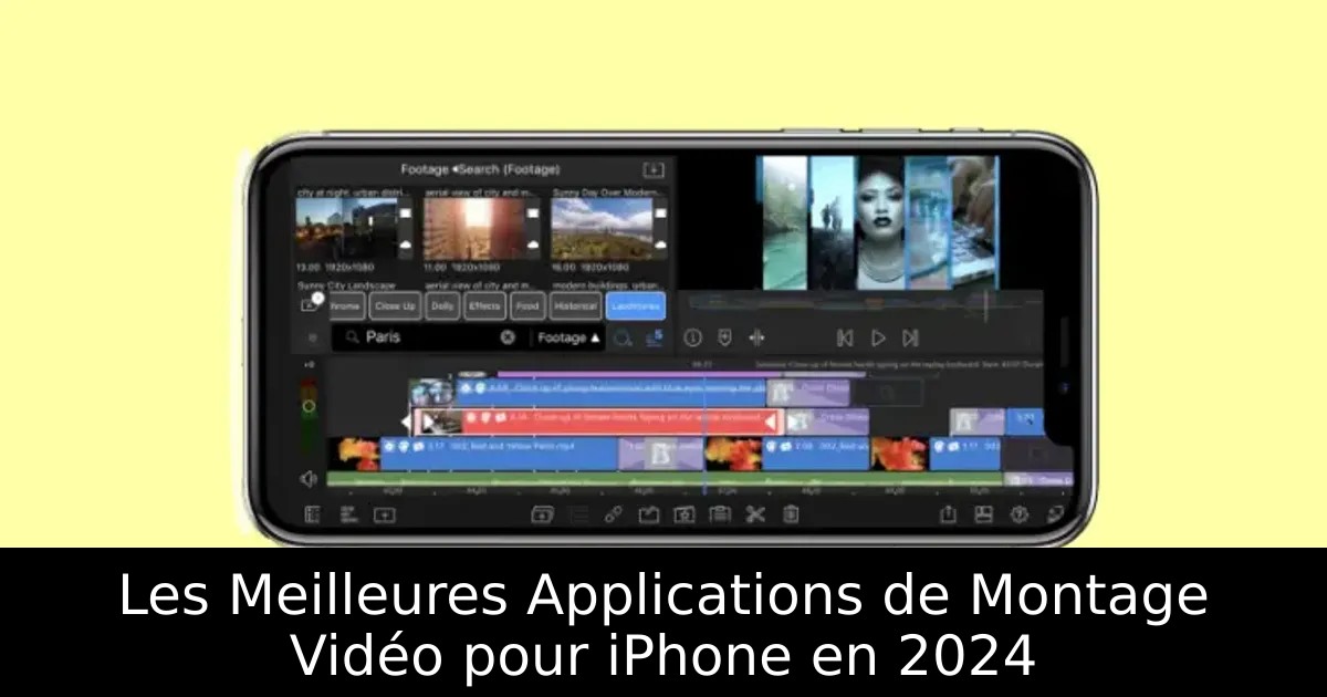 Les Meilleures Applications de Montage Vidéo pour iPhone en 2024