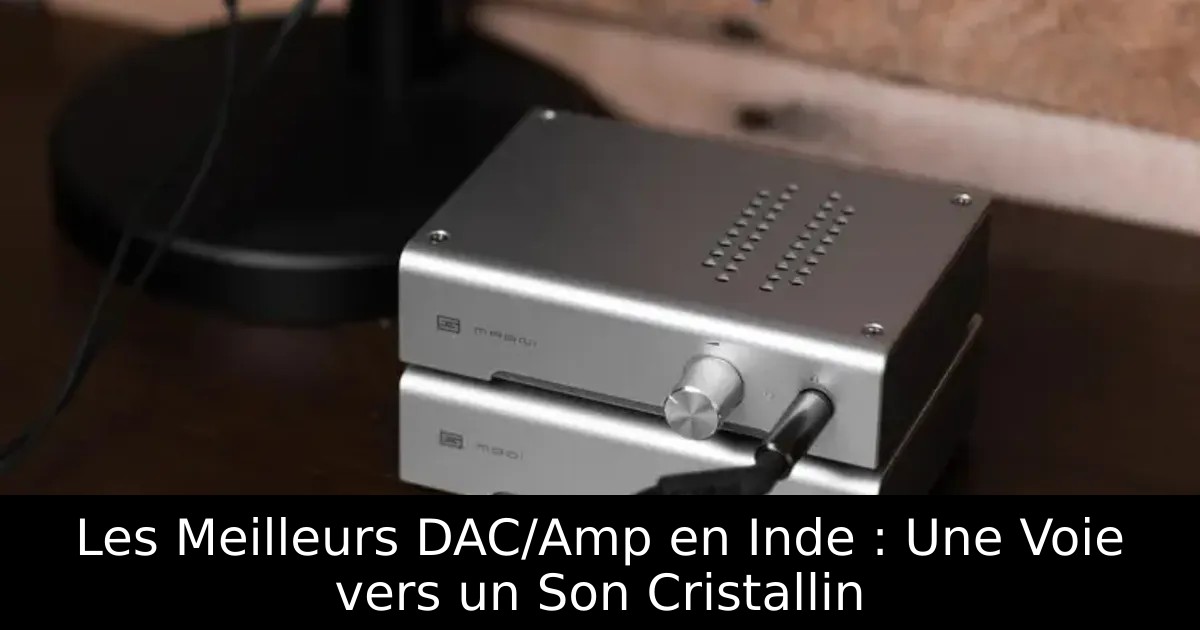 Les Meilleurs DAC/Amp en Inde : Une Voie vers un Son Cristallin