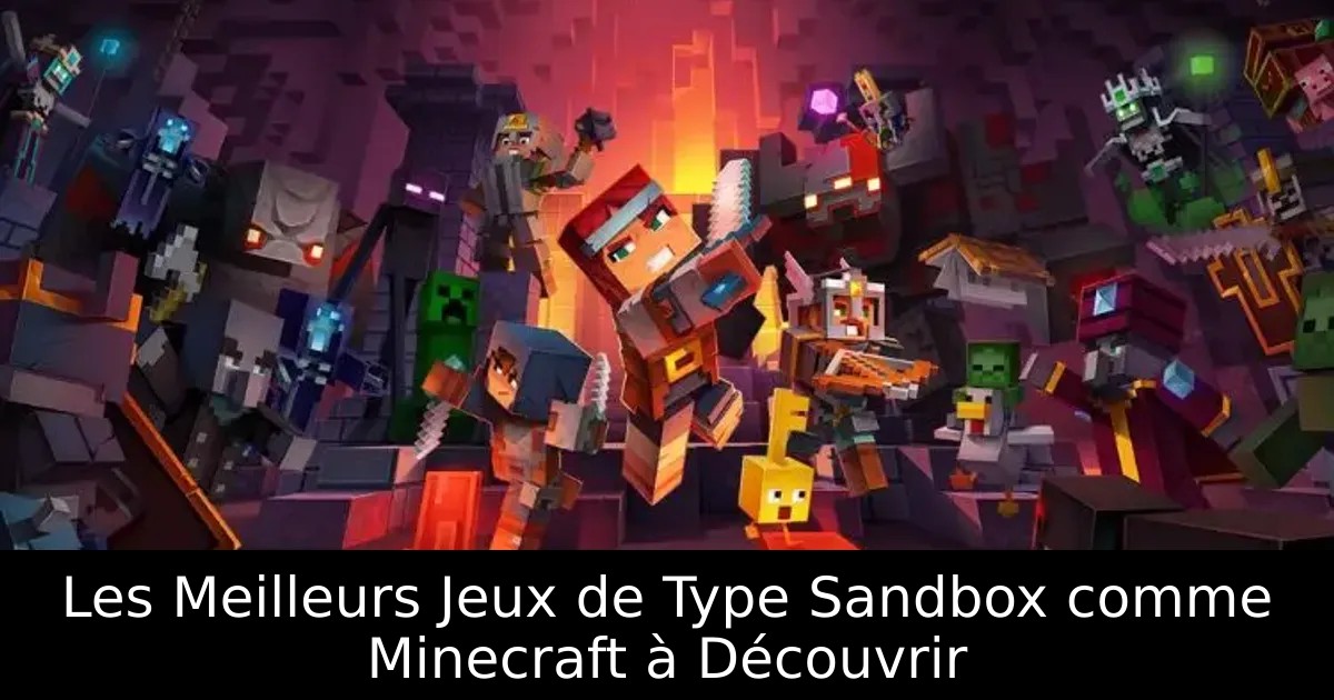 Les Meilleurs Jeux de Type Sandbox comme Minecraft à Découvrir