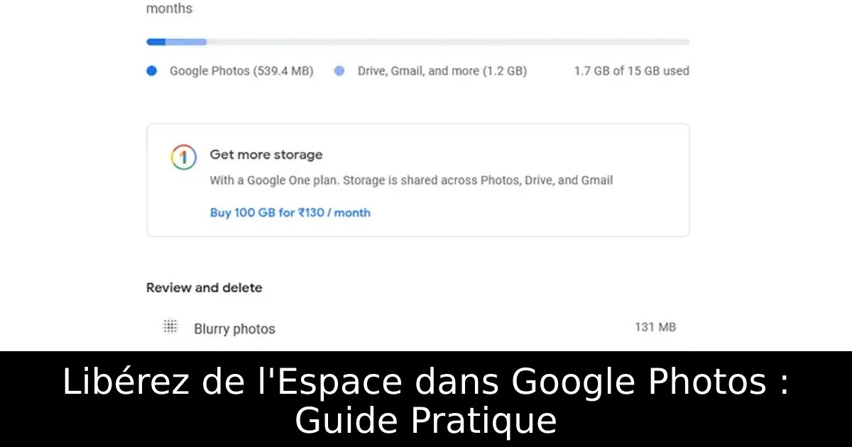 Libérez de l&rsquo;Espace dans Google Photos : Guide Pratique