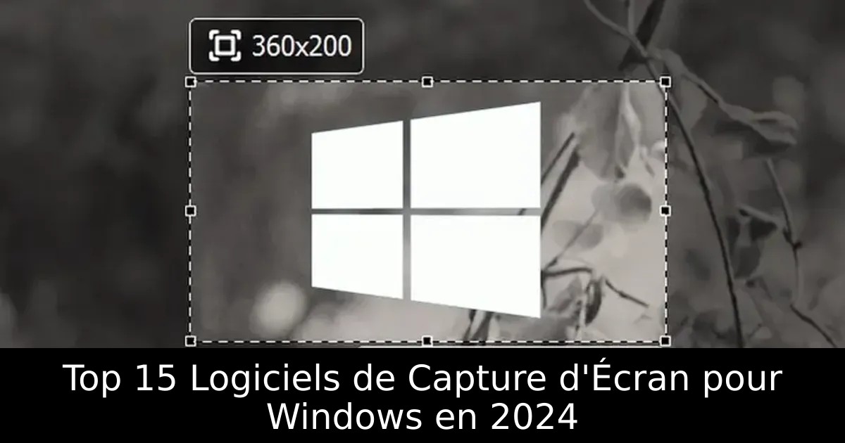 Top 15 Logiciels de Capture d&rsquo;Écran pour Windows en 2024